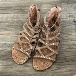 Daisy Fuentes Beige Strappy Sandals